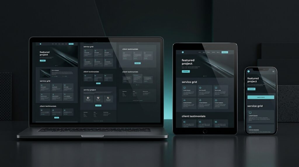 Masaüstü ve mobil cihazlarda web sitesi arayüzleri